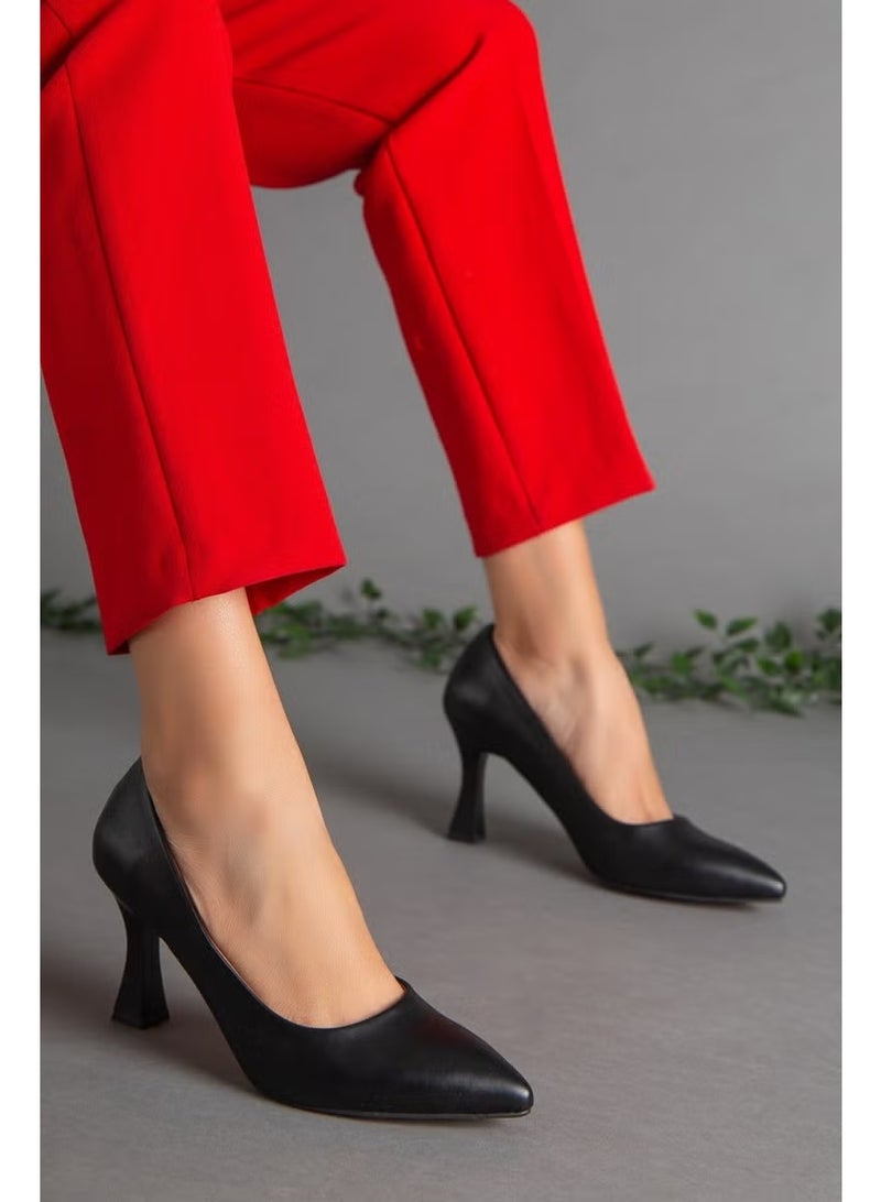 Slices Shoes Skin Thin Heel Black Women Stiletto - Image 2